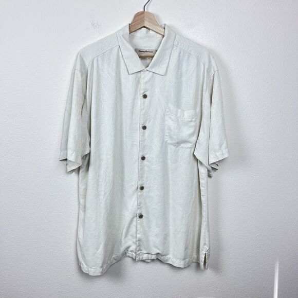 Tommy Bahama Shirt Mens XL Silk Button Hawaiian Tropical Beach Island Travel - Picture 1 of 9